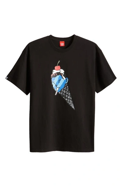 Icecream Cone Man Graphic T-shirt In Black