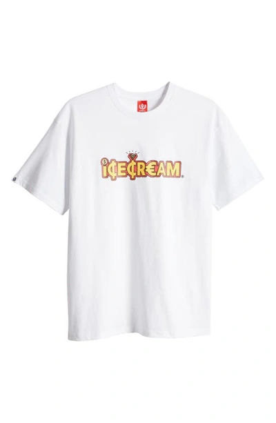 Icecream Word Graphic T-shirt In White