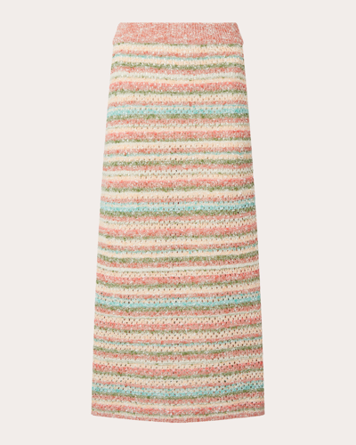 Hayley Menzies Women's Bouclé Pointelle Maxi Skirt In Andes Multi Stripe