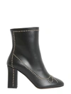 BOUTIQUE MOSCHINO STUDDED ANKLE BOOTS,6101 8004.0555