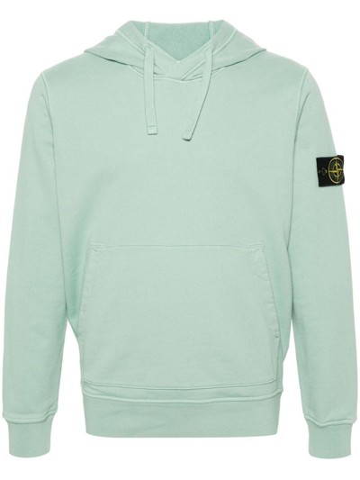 STONE ISLAND STONE ISLAND HOODED SWEATSHIRT IN COTTON FLEECE