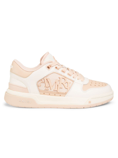 Amiri Women's Skel Leather Low-top Sneakers In Whitepink