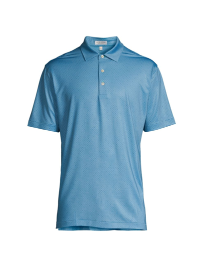 Peter Millar Men's Crown Sport Soriano Performance Jersey Polo In Cabana Blue
