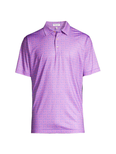 Peter Millar Men's Crown Sport Citrus Smash Performance Jersey Polo In Dragonfly