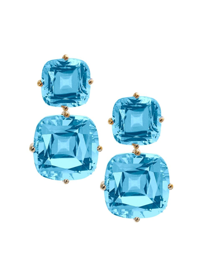 Goshwara Women's Gossip 18k Yellow Gold & Blue Topaz Drop Earrings