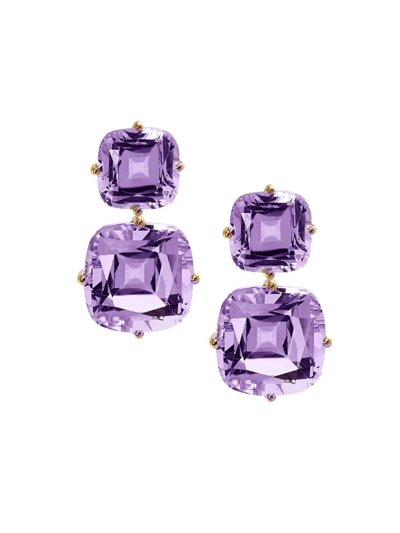 Goshwara Women's Gossip 18k Yellow Gold & Amethyst Drop Earrings
