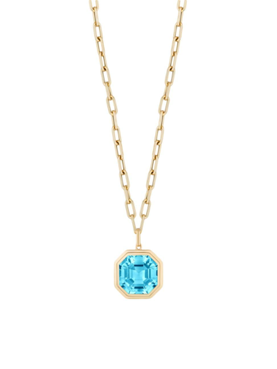 Goshwara Women's Manhattan 18k Yellow Gold & Blue Topaz Pendant Necklace