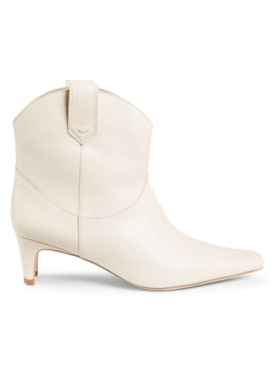 Staud Western Wally Ankle Boots Cream 36