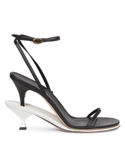 Jacquemus The Doubles Sandals In Blackwhite