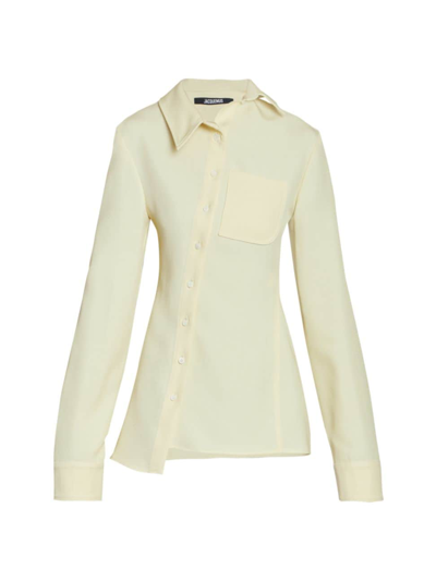 Jacquemus Women's Pablo Asymmetric Shirt In Pale Yellow