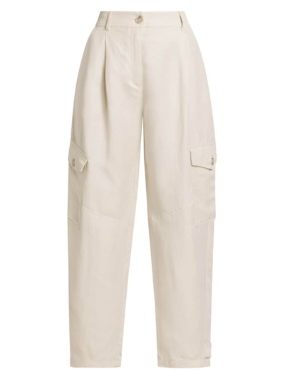 Marella Women's Giada Linen-blend Tapered Pants In Beige