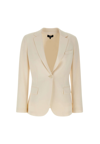 Theory Staple Notched Lapel Blazer In White