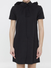 Staud Ilana Bow-detail Minidress In Black