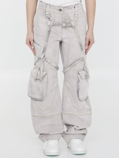 Off-white Laundry Cargo Jeans In Lilac