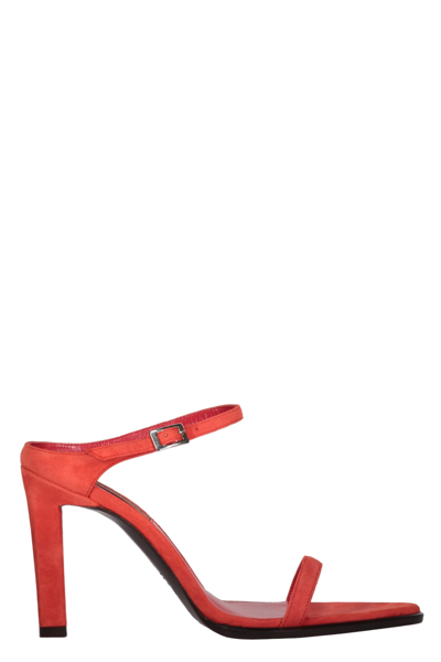 Missoni Leather Mules In Red