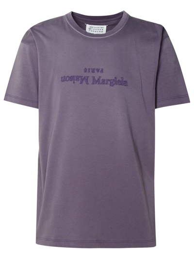 Maison Margiela Purple Cotton T-shirt