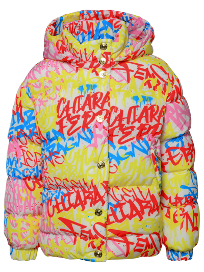 Chiara Ferragni Kids' Multicolor Polyester Down Jacket