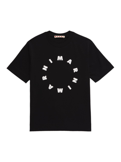 Marni T-shirt Con Logo In Black