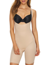 Tc Fine Intimates Extra Firm Control Open-bust Bodysuit In Brown