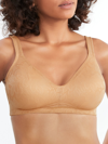 Dominique Jolie Jacquard Wire-free Minimizer Bra In Brown