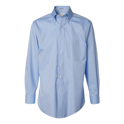 Van Heusen Non-iron Pinpoint Oxford Shirt In Blue