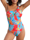 SUNSETS WOMEN'S TIGER LILY GINGER ONE-SHOULDER ONE-PIECE