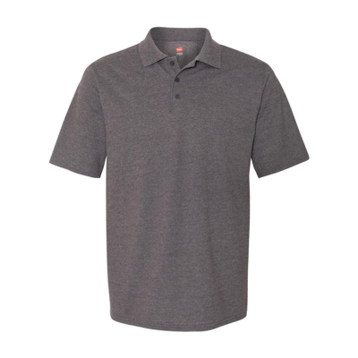 Hanes X-temp Piqu Polo With Fresh Iq In Grey