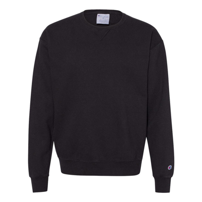 Champion Garment-dyed Crewneck Sweatshirt In Black
