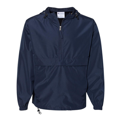 Champion Packable Quarter-zip Jacket In Blue