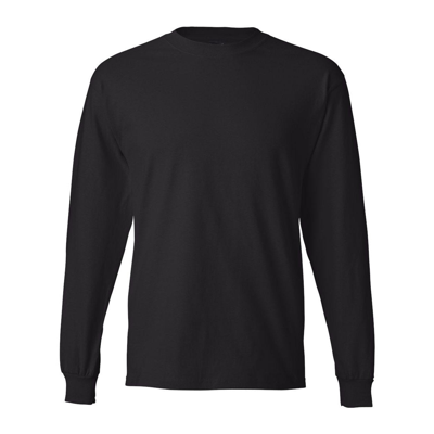 Hanes Beefy-t Long Sleeve T-shirt In Black