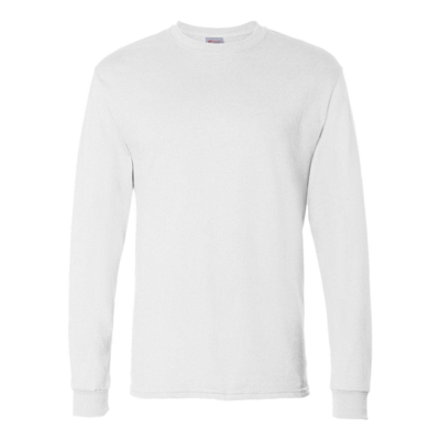 Hanes Essential-t Long Sleeve T-shirt In White