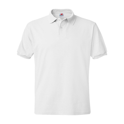 Hanes Ecosmart Jersey Polo In White