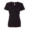 Hanes Perfect-t Womens Triblend V-neck T-shirt In Black