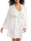 FLORA NIKROOZ WOMEN'S EMBER SOLID LUXE WOVEN WRAP ROBE