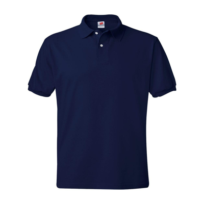 Hanes Ecosmart Jersey Polo In Blue