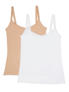 On Gossamer 2-pack Cabana Cotton Reversible Camisoles In Multi