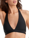 SUNSETS WOMEN'S BLACK CASEY HALTER BIKINI TOP