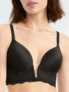 Va Bien Enchanted Plunge Longline Bra In Black