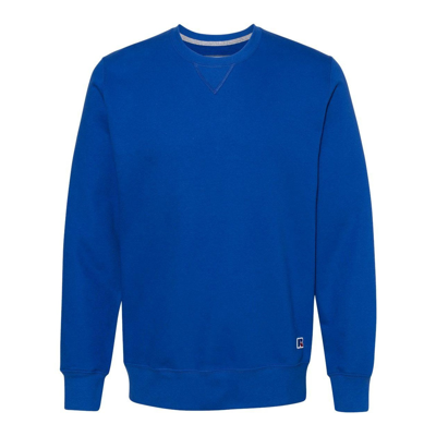 Russell Athletic Cotton Rich Fleece Crewneck In Blue
