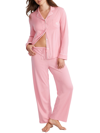 Lauren Ralph Lauren Hammond Knit Pajama Set In Rose