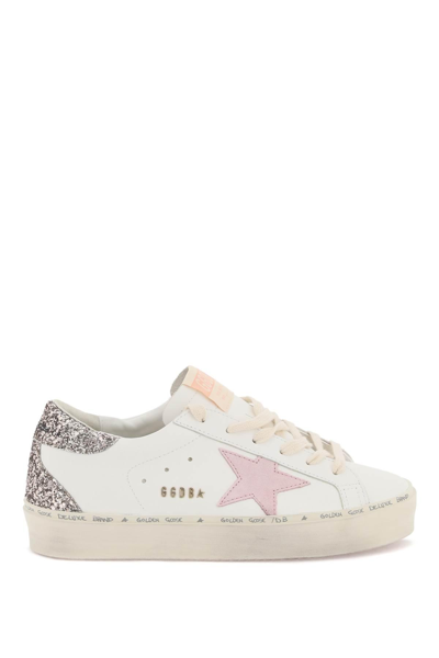 Golden Goose Hi Star Sneakers In White,pink,silver