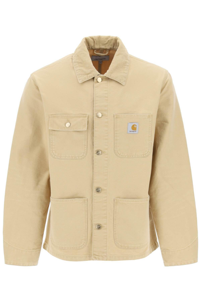 Carhartt Michigan Denim Jacket In Beige