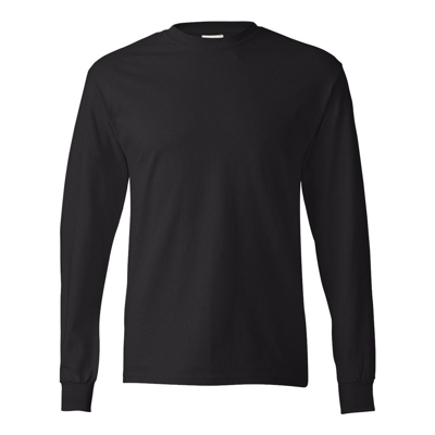 Hanes Authentic Long Sleeve T-shirt In Black