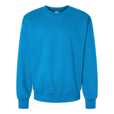 Hanes Ultimate Cotton Crewneck Sweatshirt In Blue