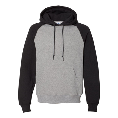 Russell Athletic Dri Power Colorblock Raglan Hooded Sweatshirt In Multi