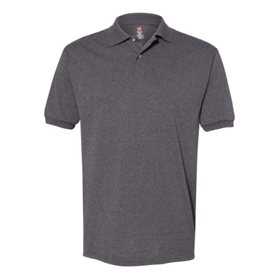 Hanes Ecosmart Jersey Polo In Grey