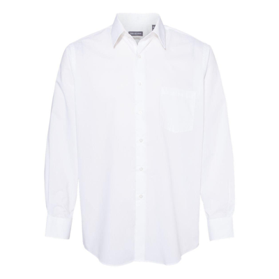 Van Heusen Broadcloth Point Collar Solid Shirt In White