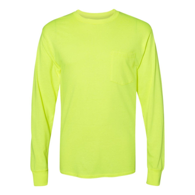 Hanes Workwear Long Sleeve Pocket T-shirt In Multi