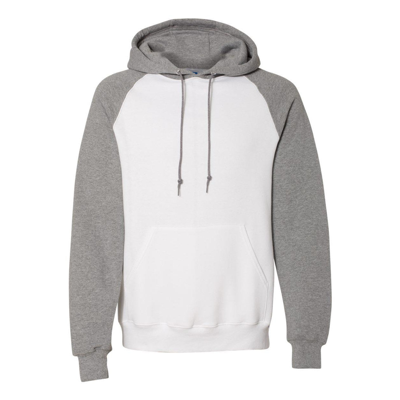 Russell Athletic Dri Power Colorblock Raglan Hooded Sweatshirt In Multi