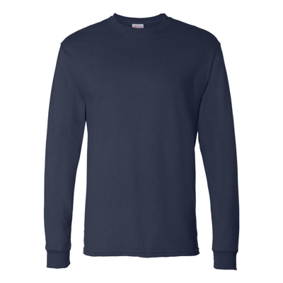 Hanes Essential-t Long Sleeve T-shirt In Blue